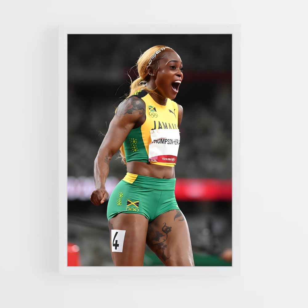 Poster Elaine Thompson-herah – affiche Athlétisme (vue 3)
